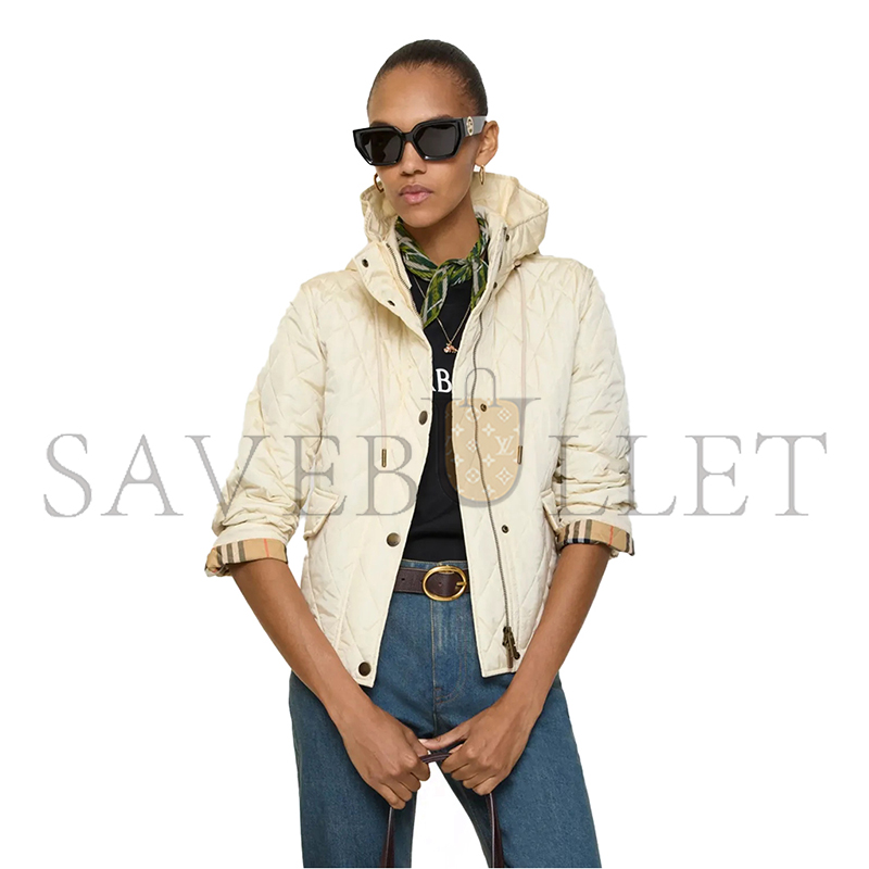 Bv*b*rry cropped nylon quilted jacket with hood 81103271